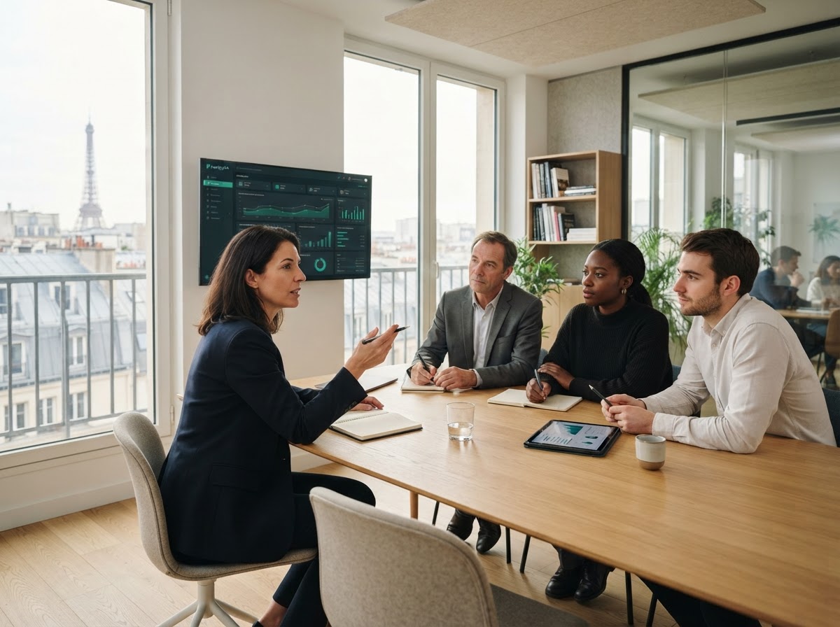 Patrélys IA — équipe travaillant sur la gouvernance algorithmique des modèles financiers